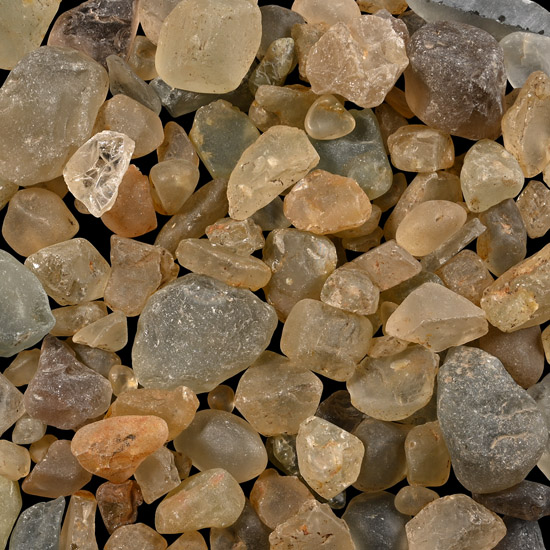Large Group of One Hundred and Thirty [130] Mixed Colour Topaz Pebbles Totalling 6,500 Carats