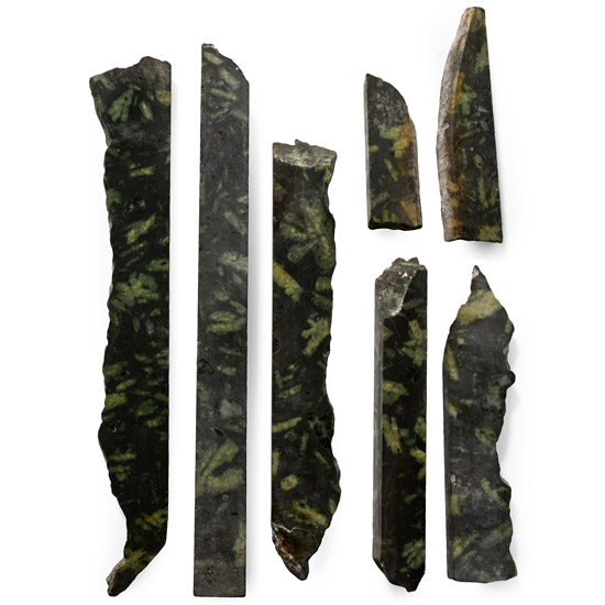 Historic Roman Spartan Basalt Cut Green Porphyry Strip Group