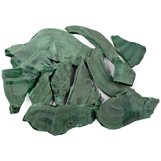 Group of Twenty [20] Cut Malachite Slices