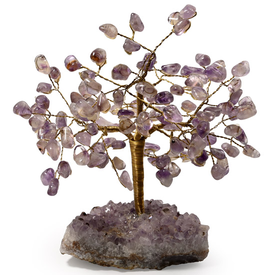 Amethyst Gem Tree on Amethyst Crystal Geode Section