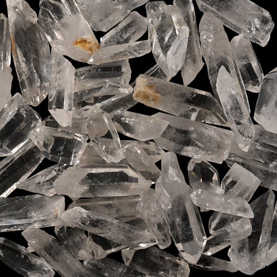 Group of Fifty [50] Rock Crystal Point Display Specimens