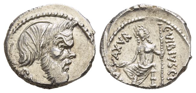 C. Vibius C.f. C.n. Pansa Caetronianus AR Denarius.