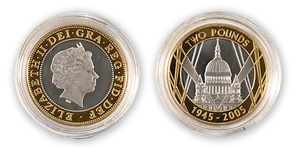 Great Britain. Windsor, Elizabeth II Proof AR Two Pounds.