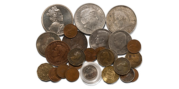 Great Britain and Other. Group of Twenty Six [26] Mixed Coins.