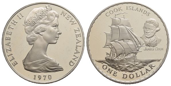 New Zealand. Elizabeth II Copper-Nickel Dollar.