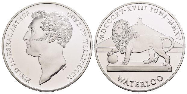 Great Britain. Duke of Wellington Platinum plated Bronze Medal.