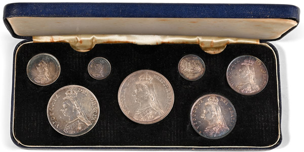 Great Britain. Set of Seven [7] Victoria AR Coins.