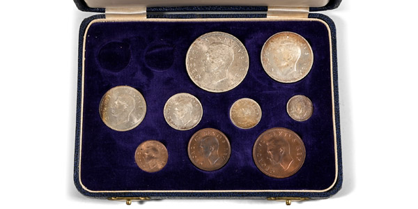 South Africa. Set of Nine [9] George VI Coins.