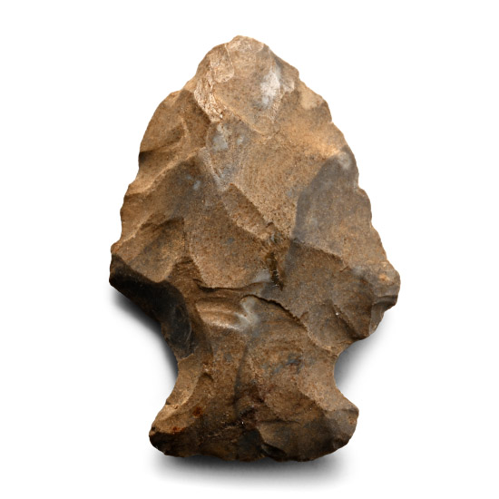 British Stone Age Knapped Flint Arrowhead