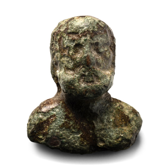 Romano-British Bronze Bearded Bust