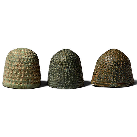 Medieval Bronze Beehive Thimble Collection