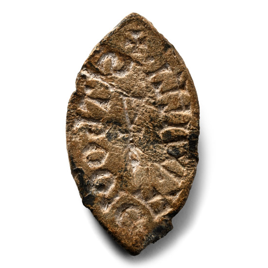 Medieval Lead Vesica-Shaped Seal Matrix