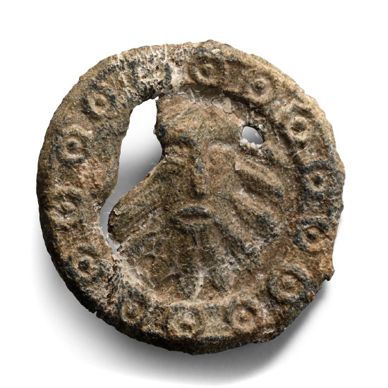 Medieval Pewter Head of John the Baptist Pilgrims Badge