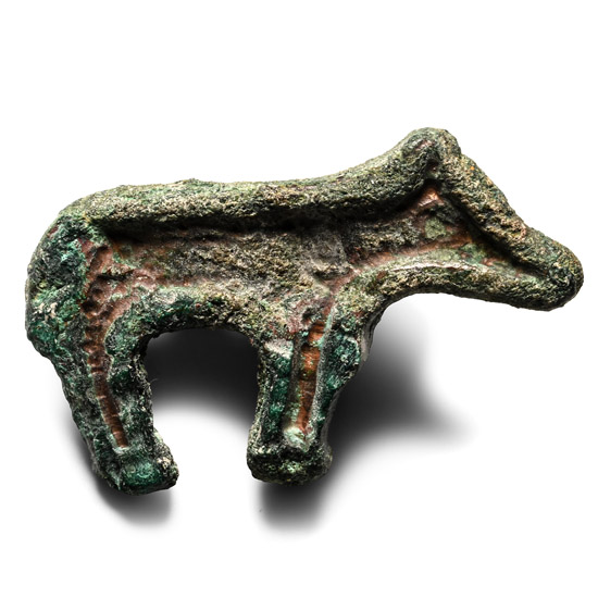 West Central Asian Bronze Piglet-Shaped Seal Matrix