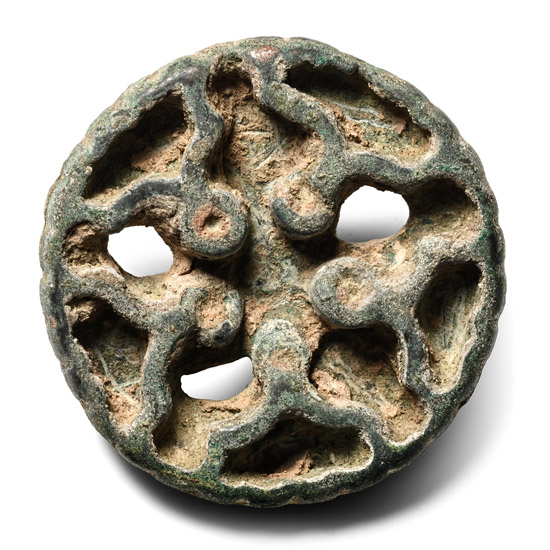 Large West Central Asian Bronze Five-Spoked Motif Seal Matrix