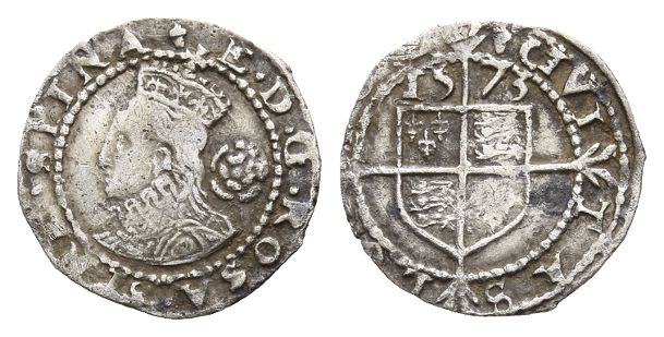 England. Tudor, Elizabeth I AR Three Farthings.