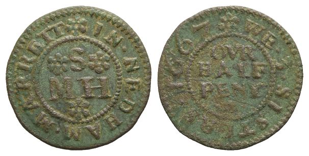 England, Needham Market CU Halfpenny Token.