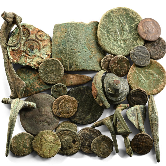 Bronze Age and Roman Artefacts and Coins
