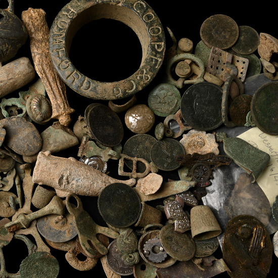 Medieval to Post Medieval Bronze and Other Artefact Group