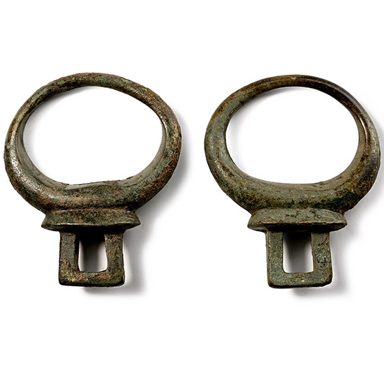 Romano-British Bronze Chariot Rein Guide Pair