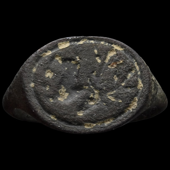 Medieval Bronze Ring with Stag