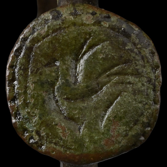 Large Roman Bronze Ring with Gryphon