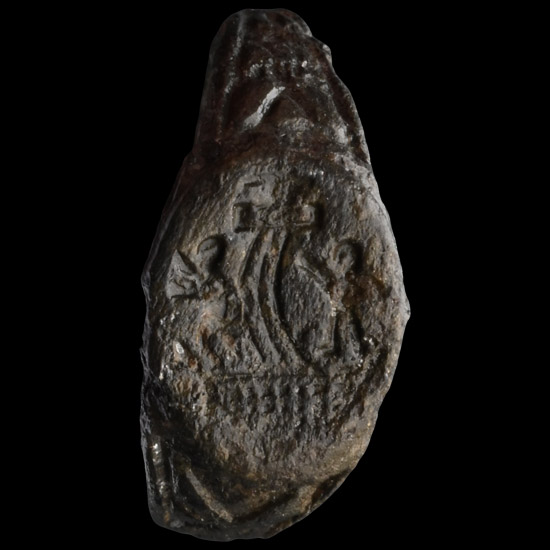 Byzantine Bronze Ring with Stavrosis and Two Roman Soldiers