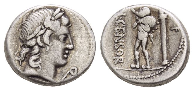 L. Marcius Censorinus AR Denarius.