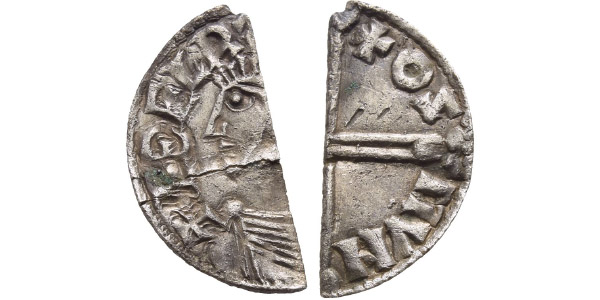 Anglo-Saxon, Kings of All England. Aethelred II AR Cut Halfpenny.