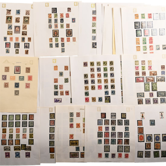 World Assorted Loose-Leaf Stamp Album Pages