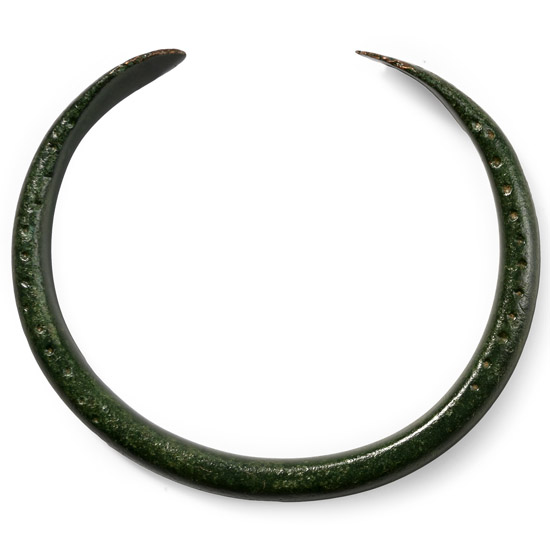 Late Roman Bronze Bracelet with Punched Decoration