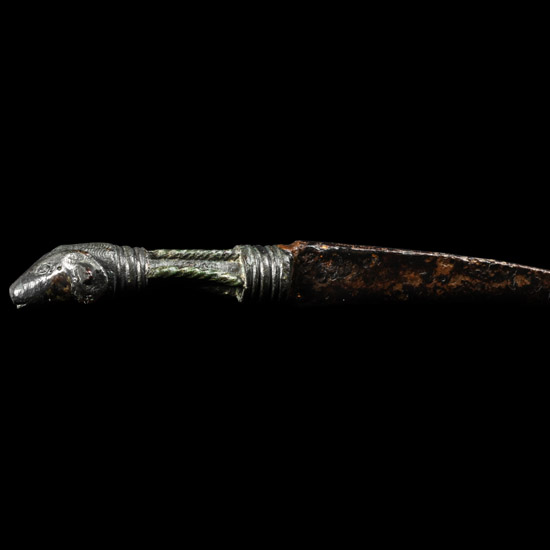 Graeco-Roman Bronze Ram-Headed Iron Knife