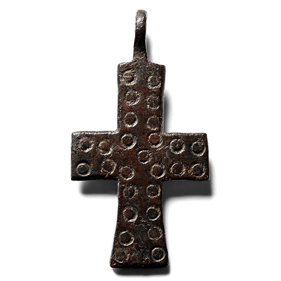 Byzantine Bronze Cross Pendant