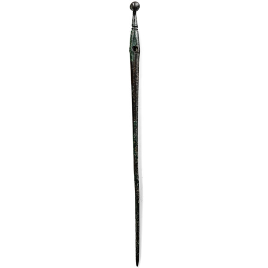 Roman Bronze Dress Pin with Ear Scoop