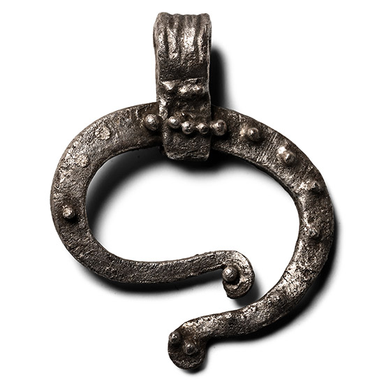 Roman Silver Lunar Pendant