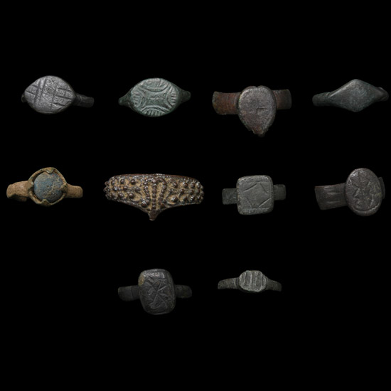 Roman to Medieval Bronze Ring Collection