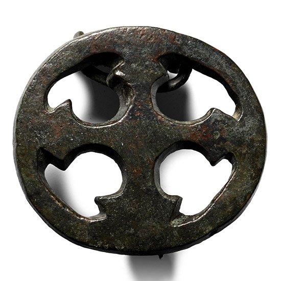 Roman Bronze Cross Plate Brooch