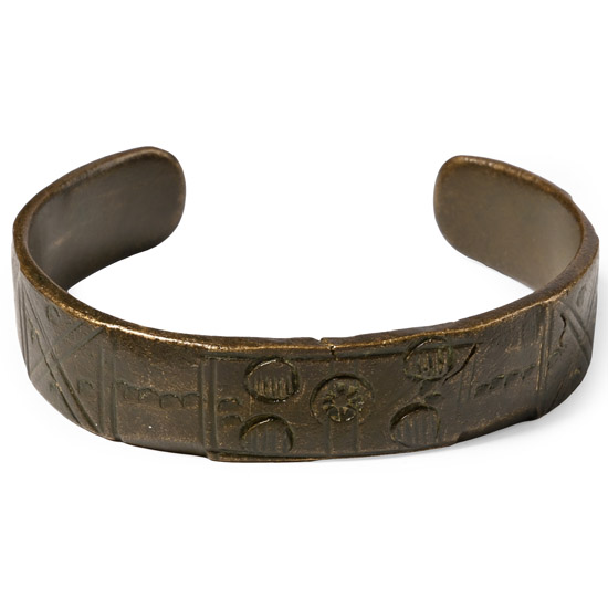 Late Roman Bronze Decorated Bracelet
