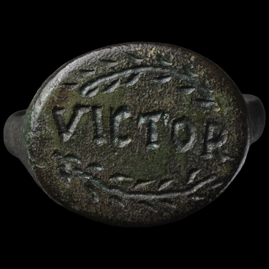 Roman Bronze VICTOR Ring