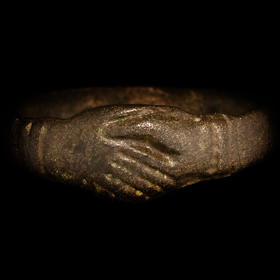 Stuart Period Clasped Hands Ring