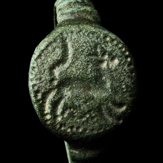 Migration Period Bronze Ring with Animal