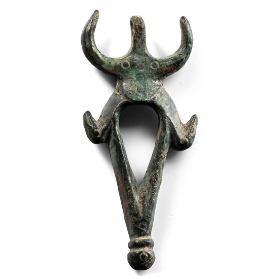 Celtic Bronze Zoomorphic Fertility Pendant