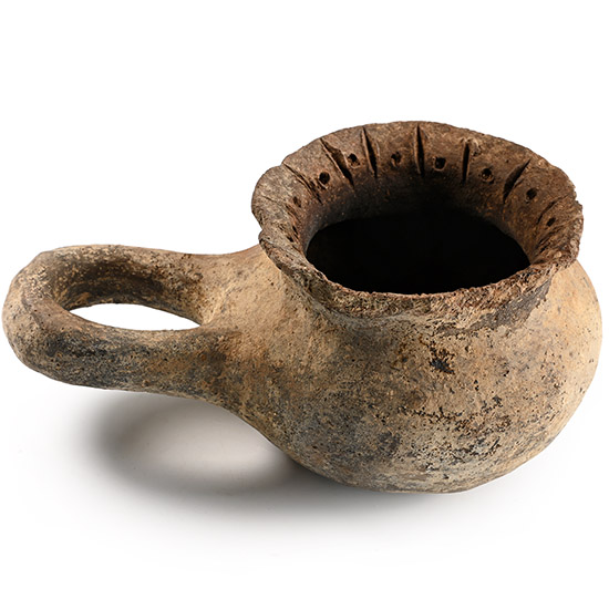 Western Asiatic Decorated Terracotta Dipper Cup