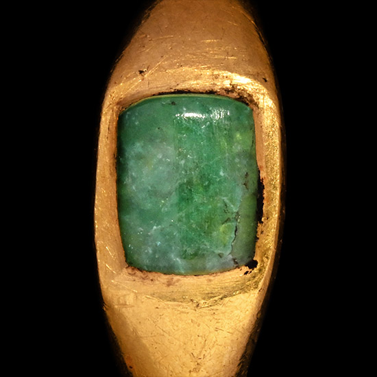 Roman Childs Ring with Emerald