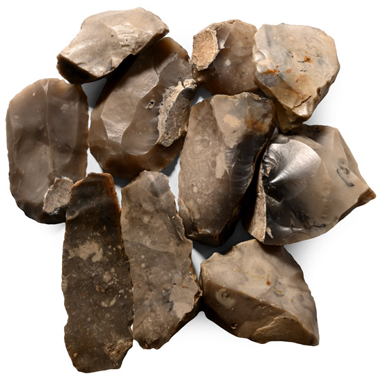 Farnham Stone Age Kapped Flint Scraper Collection