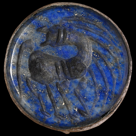 Bedouin Silver-Coloured Metal Ring with Gemstone