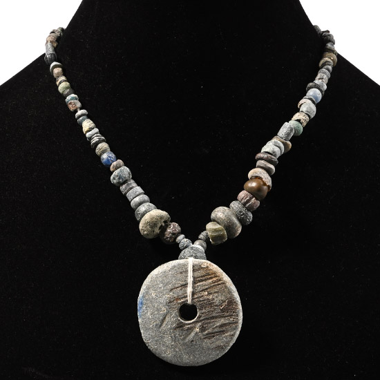Western Asiatic Stone and Other Bead and Pendant Necklace String