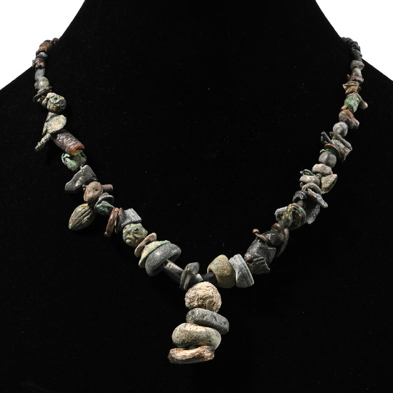 Western Asiatic Stone and Other Bead Necklace String