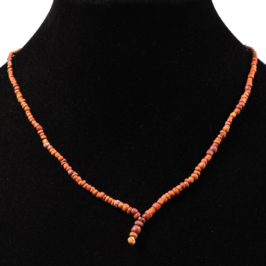 Roman Orange Glass and Other Bead Necklace String