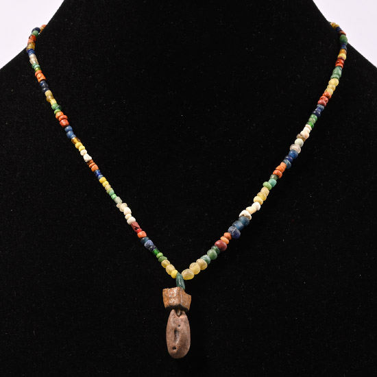 Roman Mixed Glass and Other Bead Necklace String